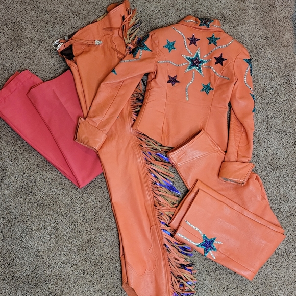 None Other - SOLD 4 piece horse show jacket chaps pants.